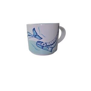 NATIVE HOME Blue Indigenous Art Humpback Whale Vancouver Coffee Mug